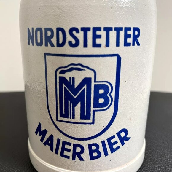 German Vintage Pottery Mug Hand Made Nordstetter Maier Bier West Germany - Picture 1 of 8